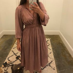 Mauve Current Air Midi Dress